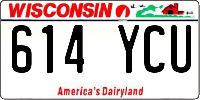 WI license plate 614YCU