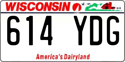 WI license plate 614YDG