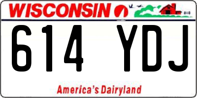 WI license plate 614YDJ