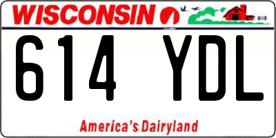 WI license plate 614YDL