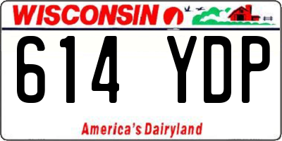 WI license plate 614YDP
