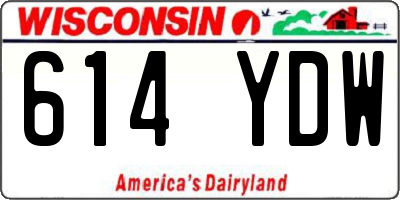 WI license plate 614YDW