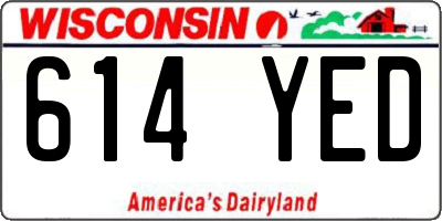 WI license plate 614YED