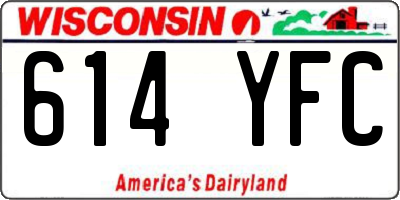 WI license plate 614YFC