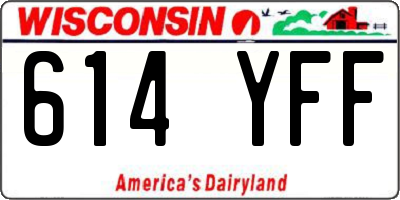 WI license plate 614YFF
