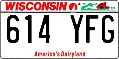 WI license plate 614YFG