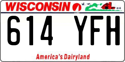WI license plate 614YFH