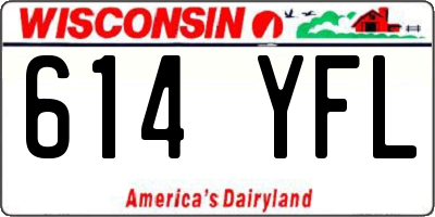 WI license plate 614YFL