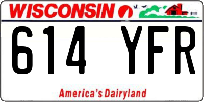 WI license plate 614YFR
