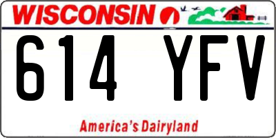 WI license plate 614YFV