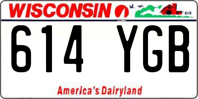 WI license plate 614YGB