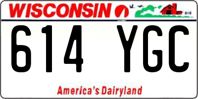 WI license plate 614YGC
