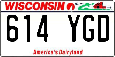 WI license plate 614YGD
