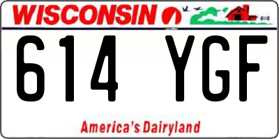 WI license plate 614YGF