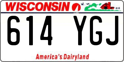 WI license plate 614YGJ
