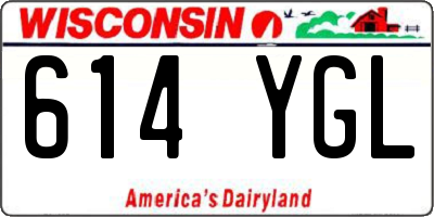 WI license plate 614YGL