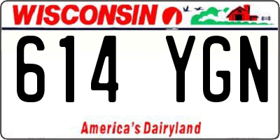 WI license plate 614YGN