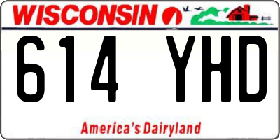 WI license plate 614YHD