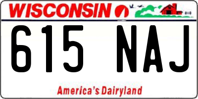 WI license plate 615NAJ