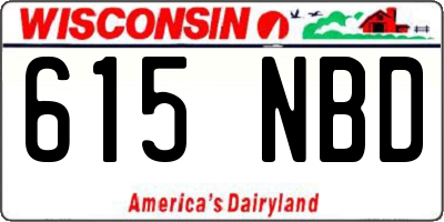 WI license plate 615NBD