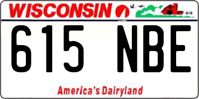 WI license plate 615NBE