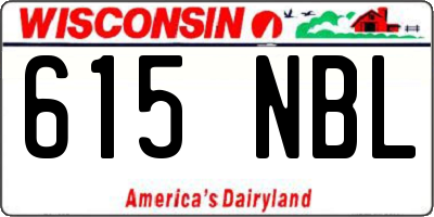 WI license plate 615NBL