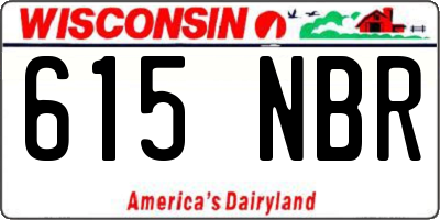 WI license plate 615NBR