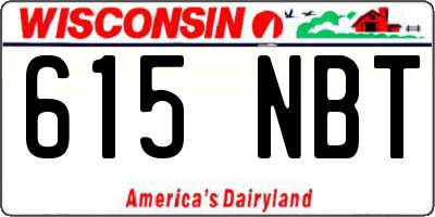 WI license plate 615NBT