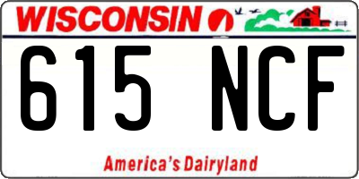 WI license plate 615NCF