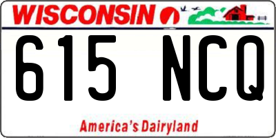WI license plate 615NCQ