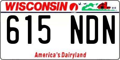 WI license plate 615NDN