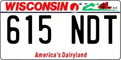 WI license plate 615NDT