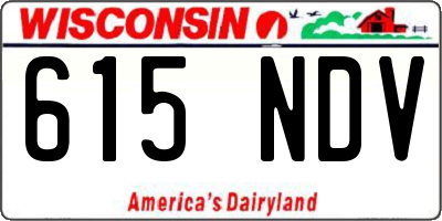 WI license plate 615NDV