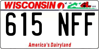 WI license plate 615NFF