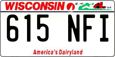 WI license plate 615NFI