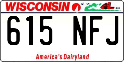 WI license plate 615NFJ