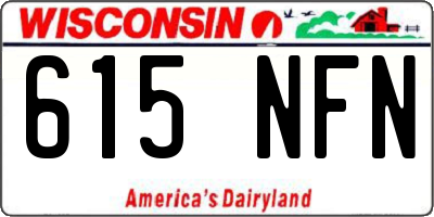 WI license plate 615NFN