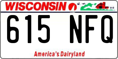 WI license plate 615NFQ