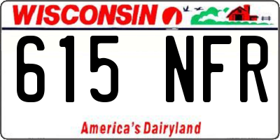 WI license plate 615NFR