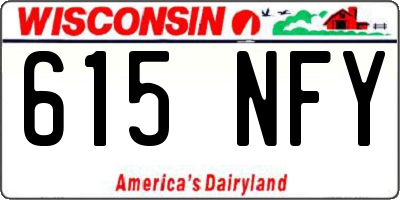 WI license plate 615NFY