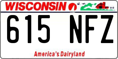 WI license plate 615NFZ