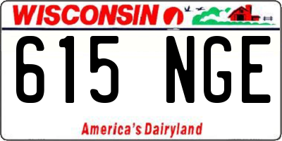 WI license plate 615NGE