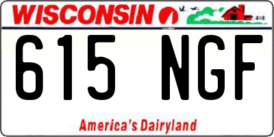 WI license plate 615NGF