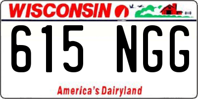WI license plate 615NGG