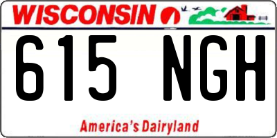 WI license plate 615NGH