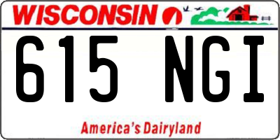 WI license plate 615NGI