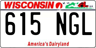 WI license plate 615NGL