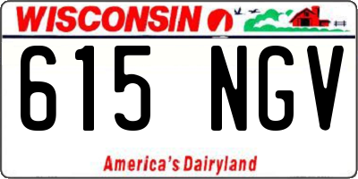 WI license plate 615NGV