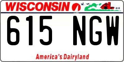 WI license plate 615NGW