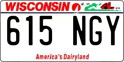 WI license plate 615NGY